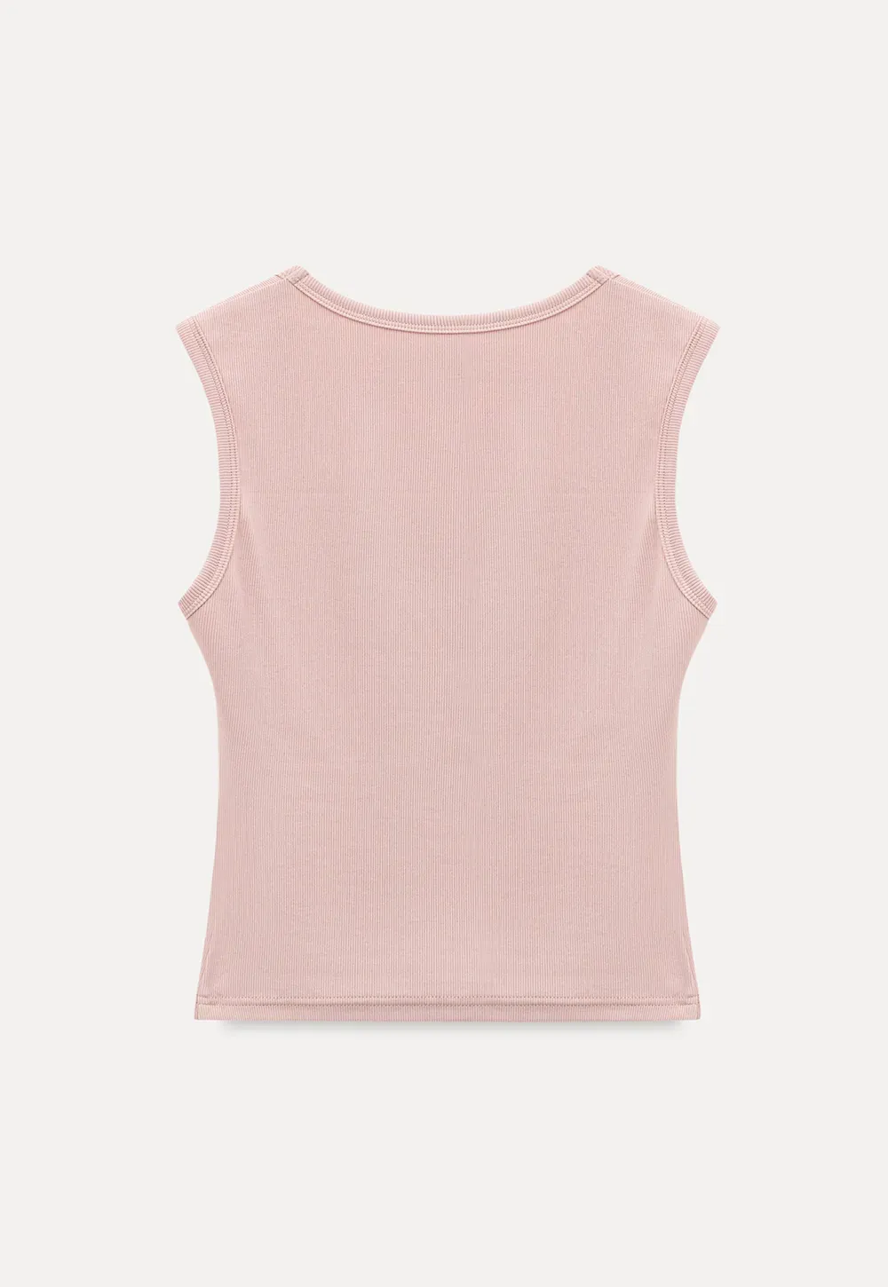 Square Neck Ribbed Knit Tank Top