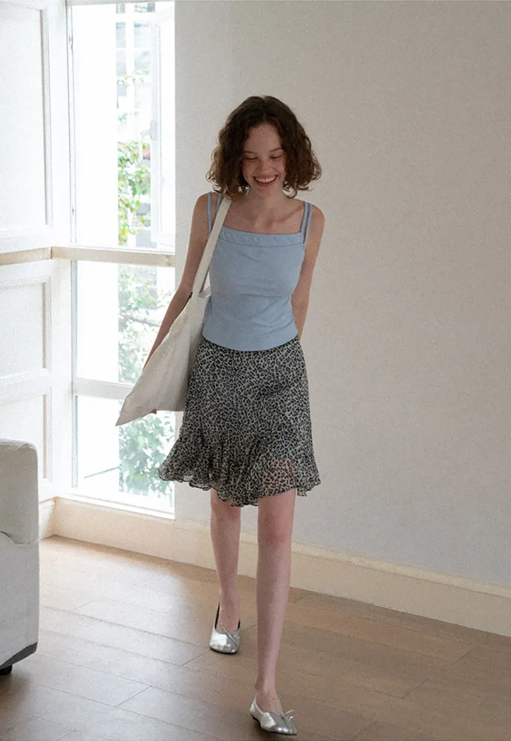 Square Neck Thin Strap Tank Top