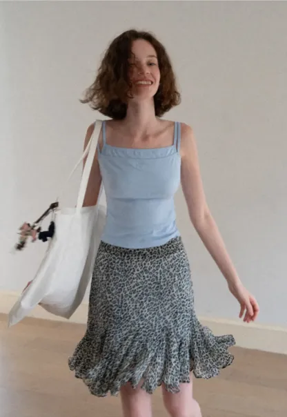 Square Neck Thin Strap Tank Top