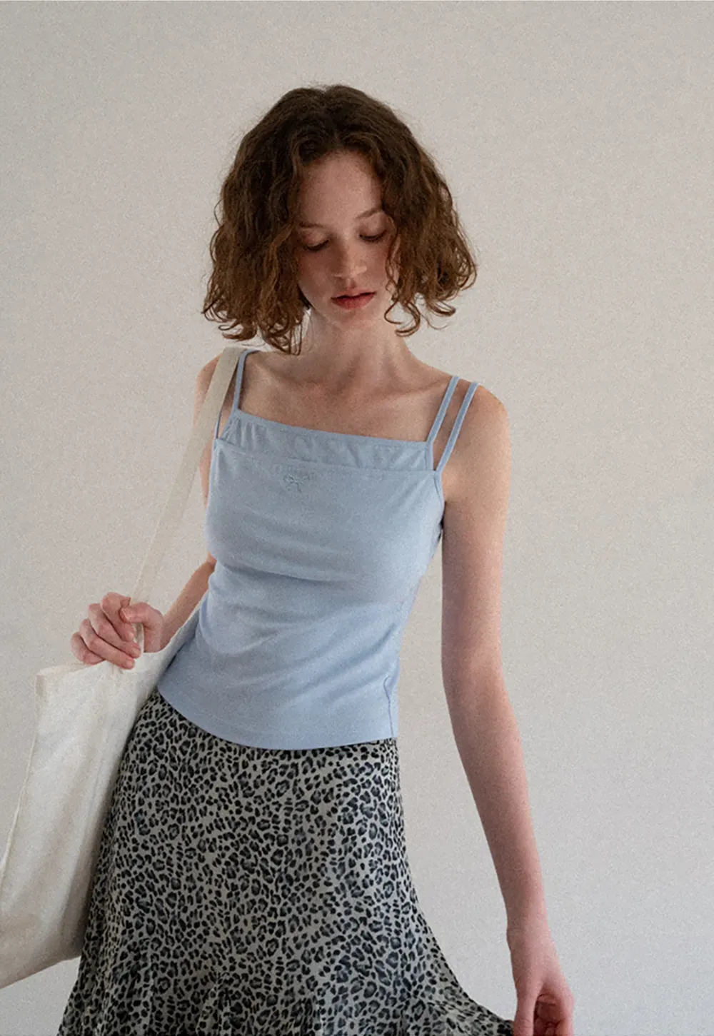 Square Neck Thin Strap Tank Top