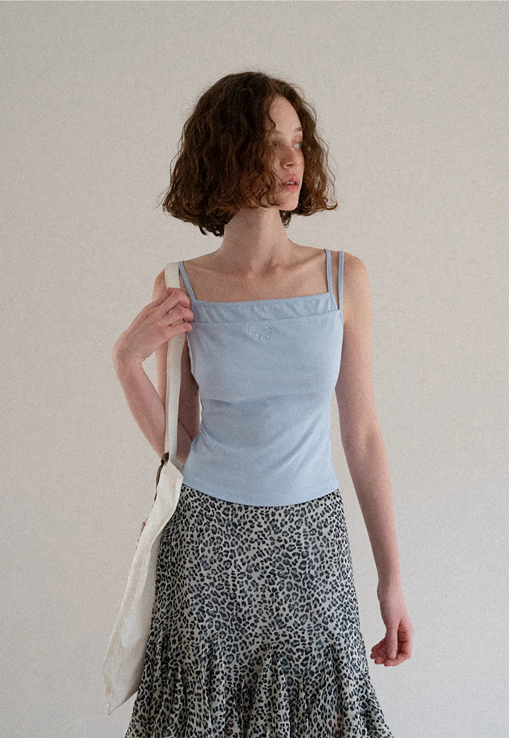 Square Neck Thin Strap Tank Top