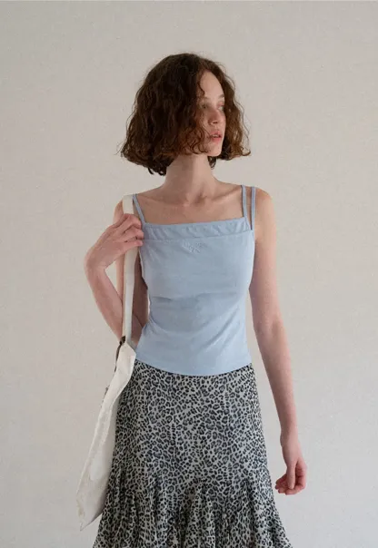 Square Neck Thin Strap Tank Top