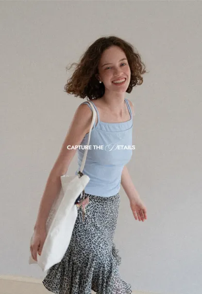 Square Neck Thin Strap Tank Top