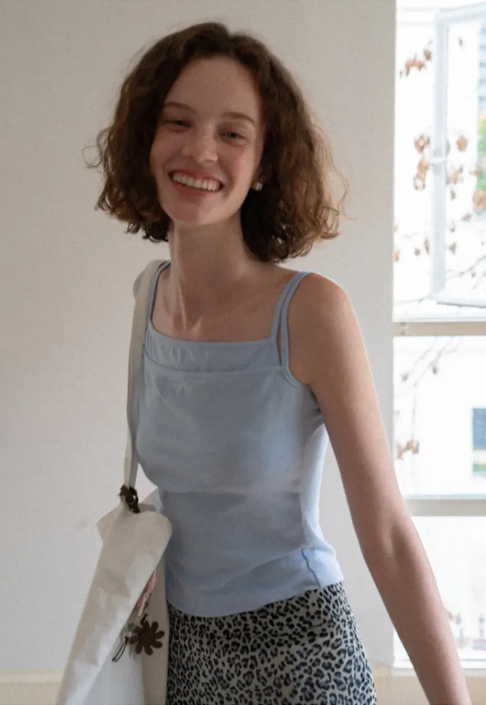 Square Neck Thin Strap Tank Top