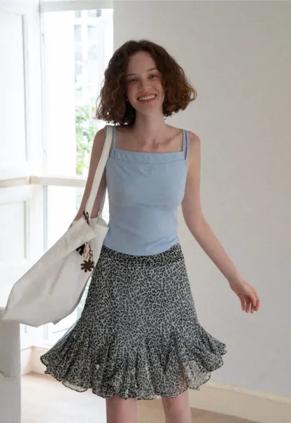 Square Neck Thin Strap Tank Top