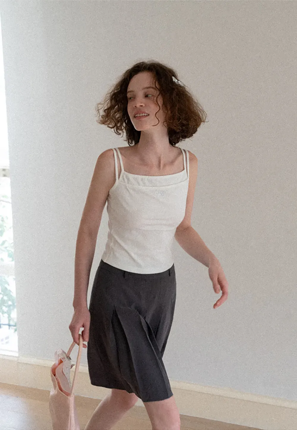 Square Neck Thin Strap Tank Top