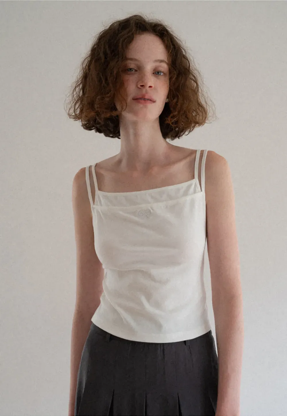 Square Neck Thin Strap Tank Top