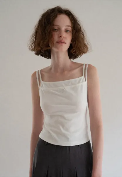 Square Neck Thin Strap Tank Top