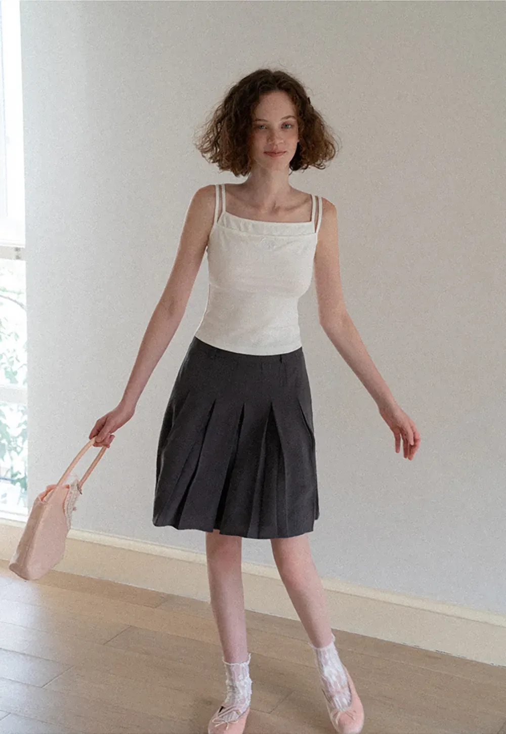 Square Neck Thin Strap Tank Top