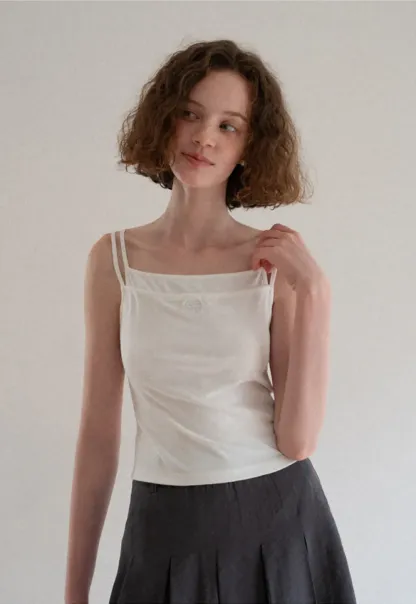 Square Neck Thin Strap Tank Top