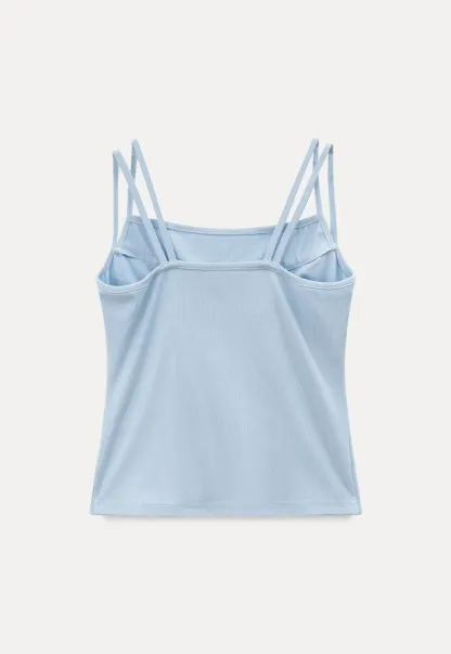 Square Neck Thin Strap Tank Top