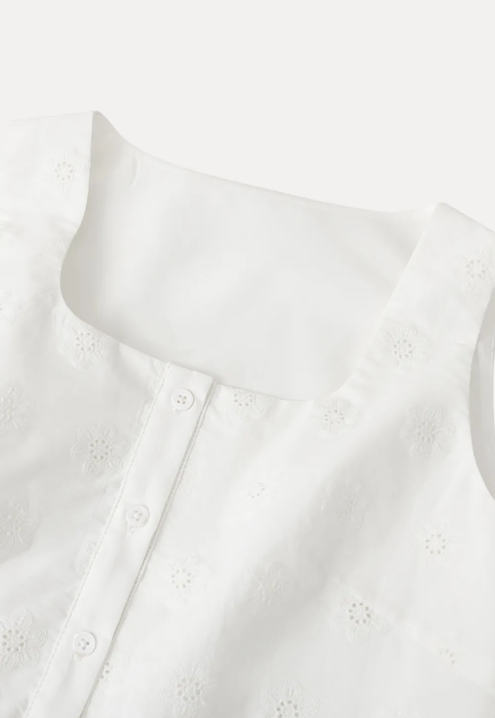 Scalloped Hem Sleeveless Top and Skirt Set