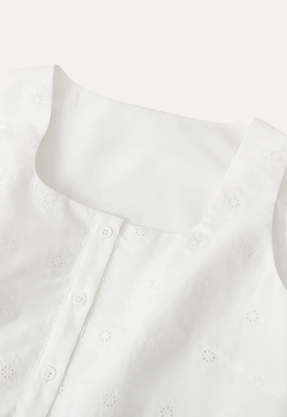 Scalloped Hem Sleeveless Top and Skirt Set