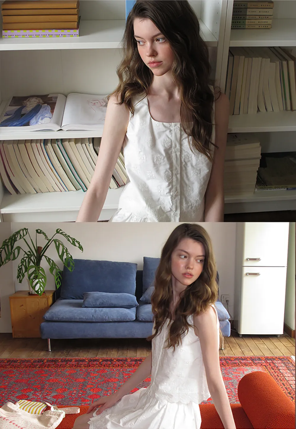 Scalloped Hem Sleeveless Top and Skirt Set