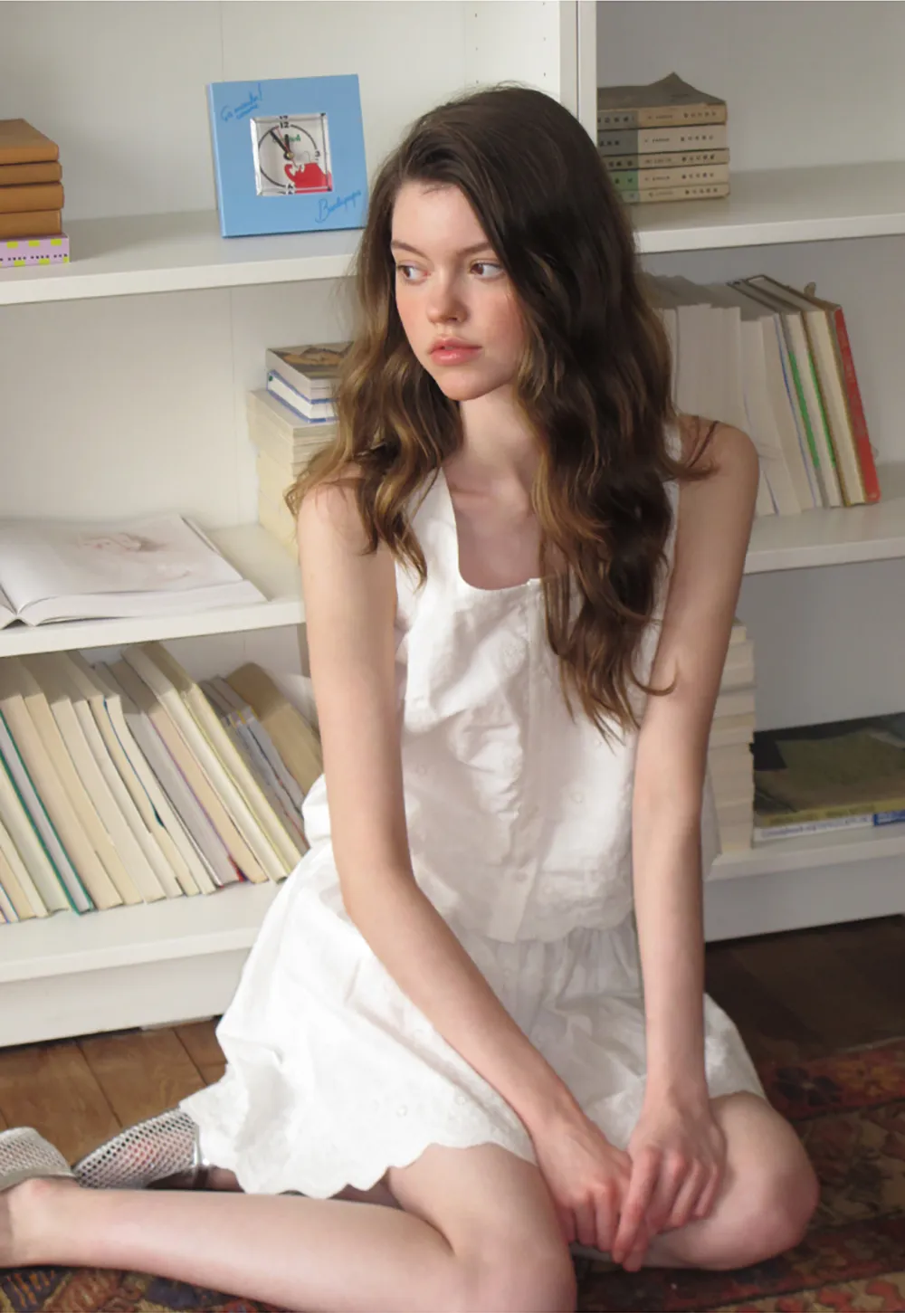 Scalloped Hem Sleeveless Top and Skirt Set