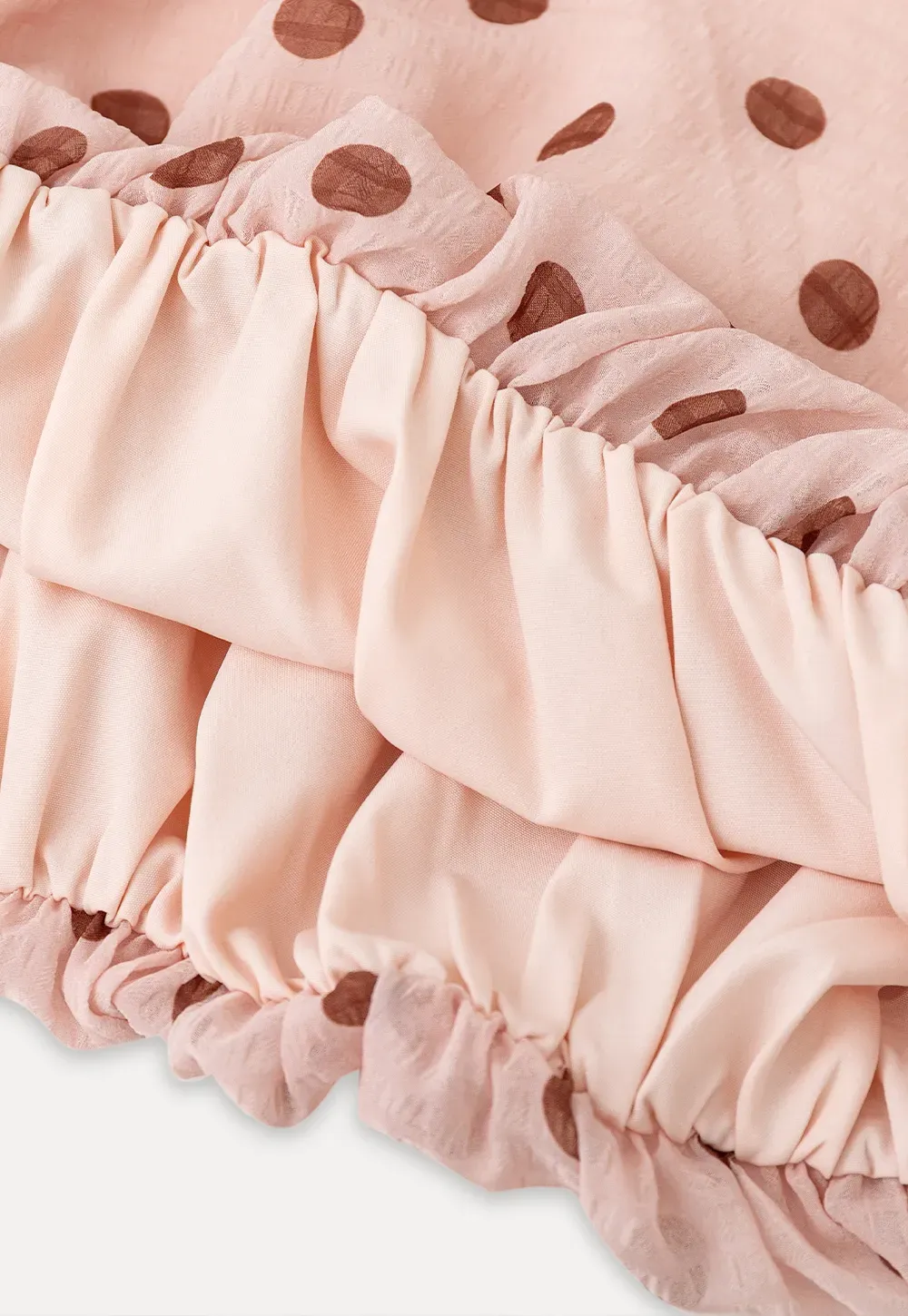 Ruffled Halter Neck Polka Dot Chiffon Tank Top