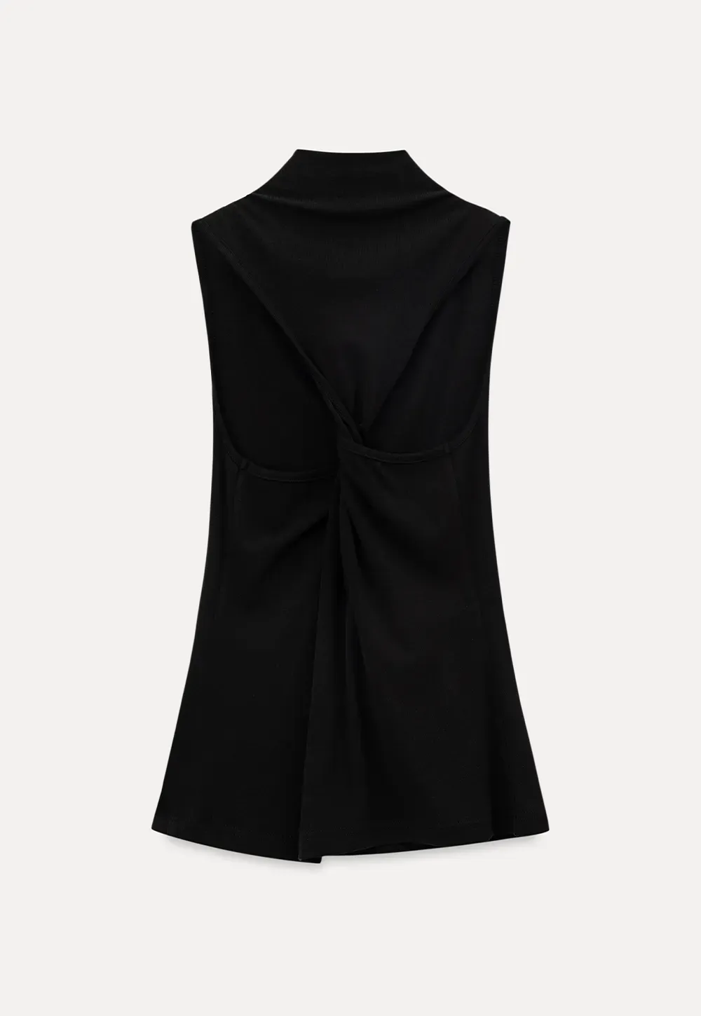 Back Cross Strap High Neck Sleeveless Top