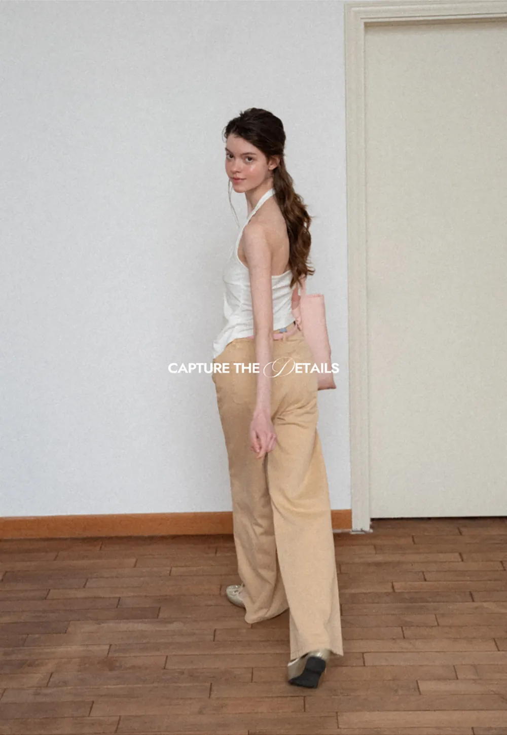 Twist Front Halter Neck Tank Top