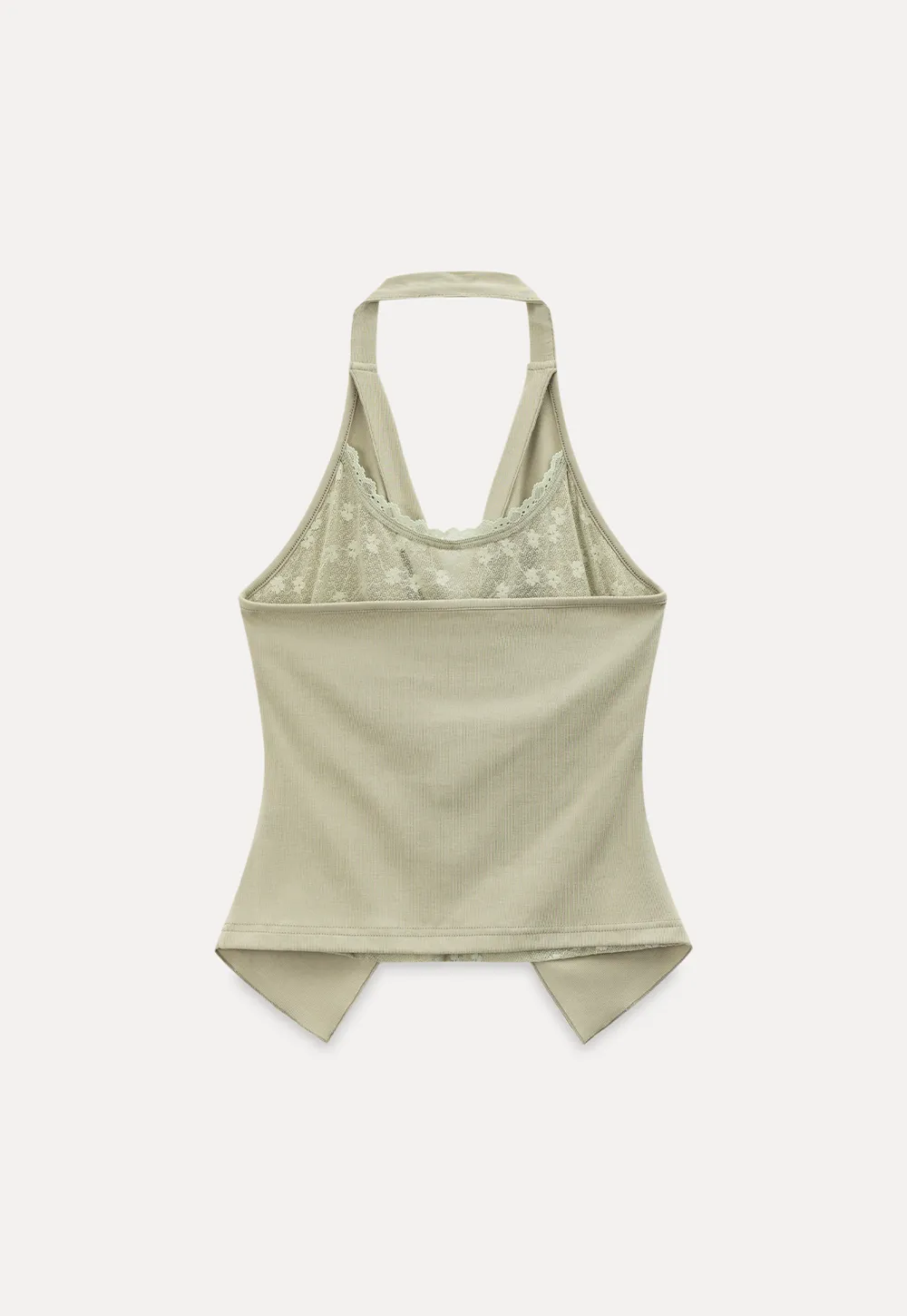 Twist Front Halter Neck Tank Top