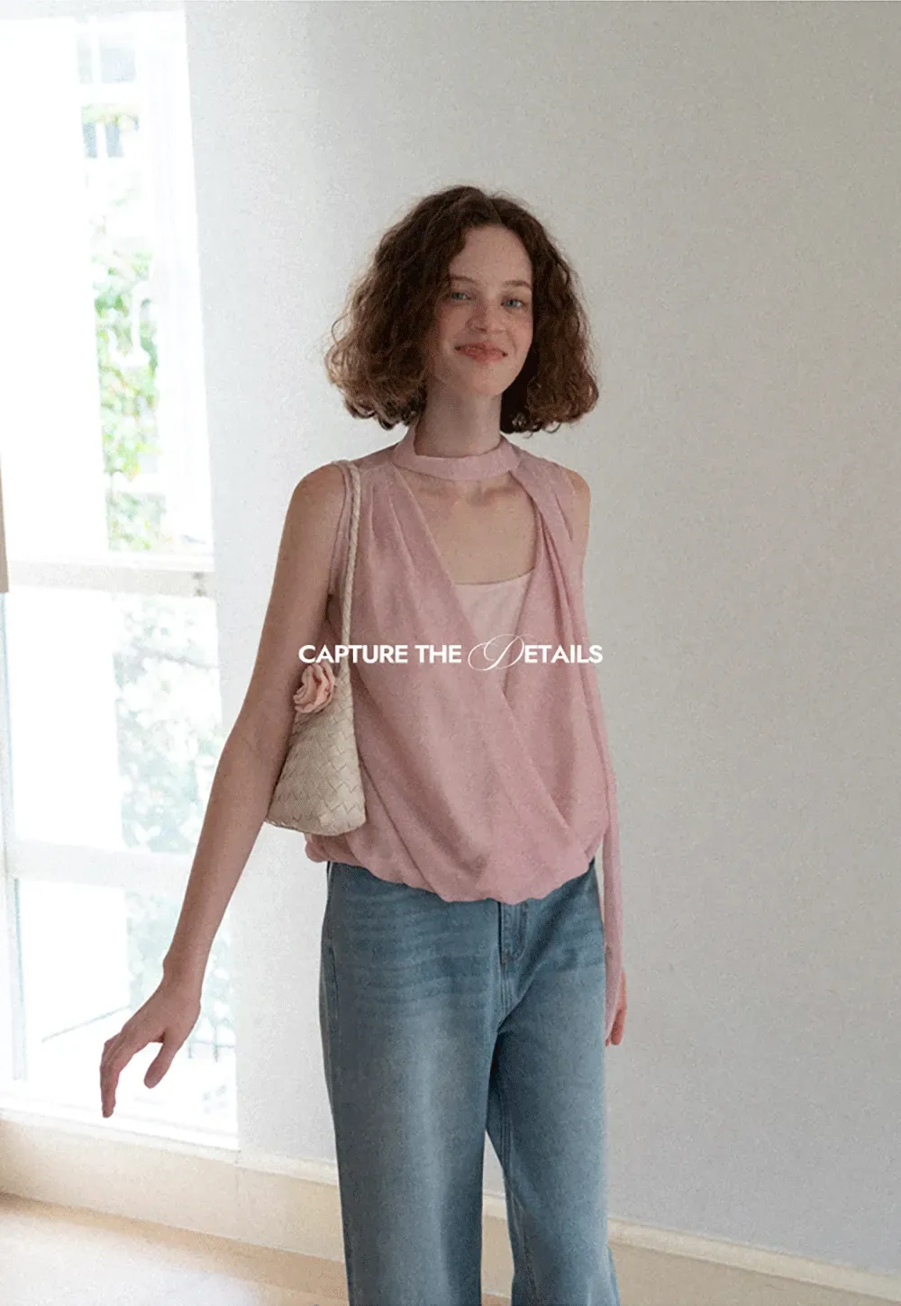 Wrap Neck Draped Sleeveless Top