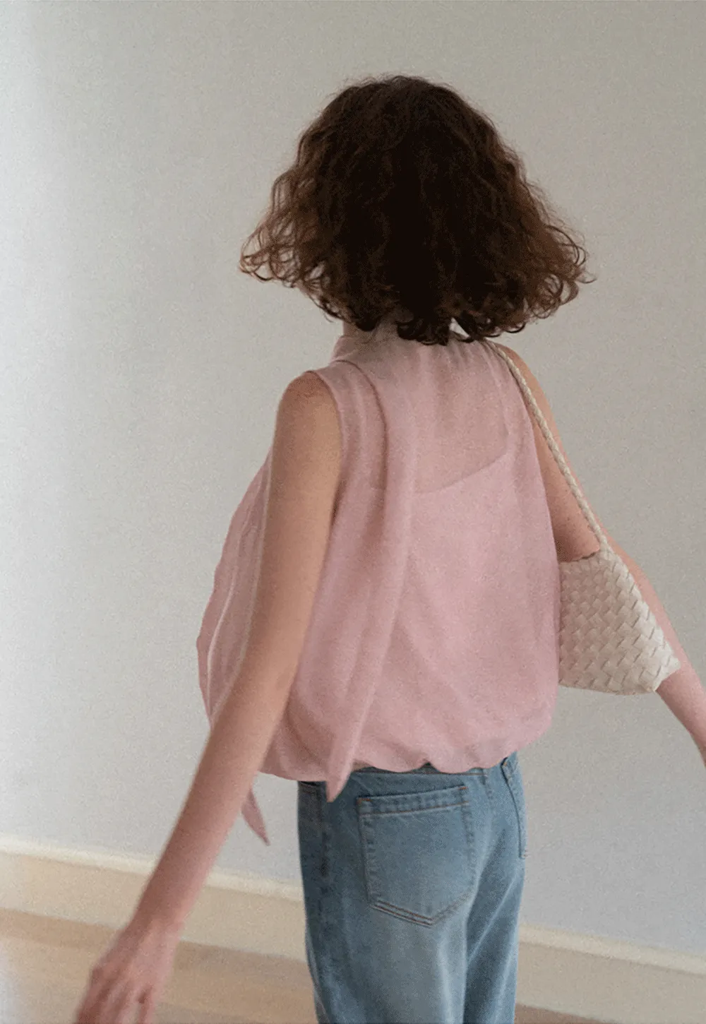 Wrap Neck Draped Sleeveless Top