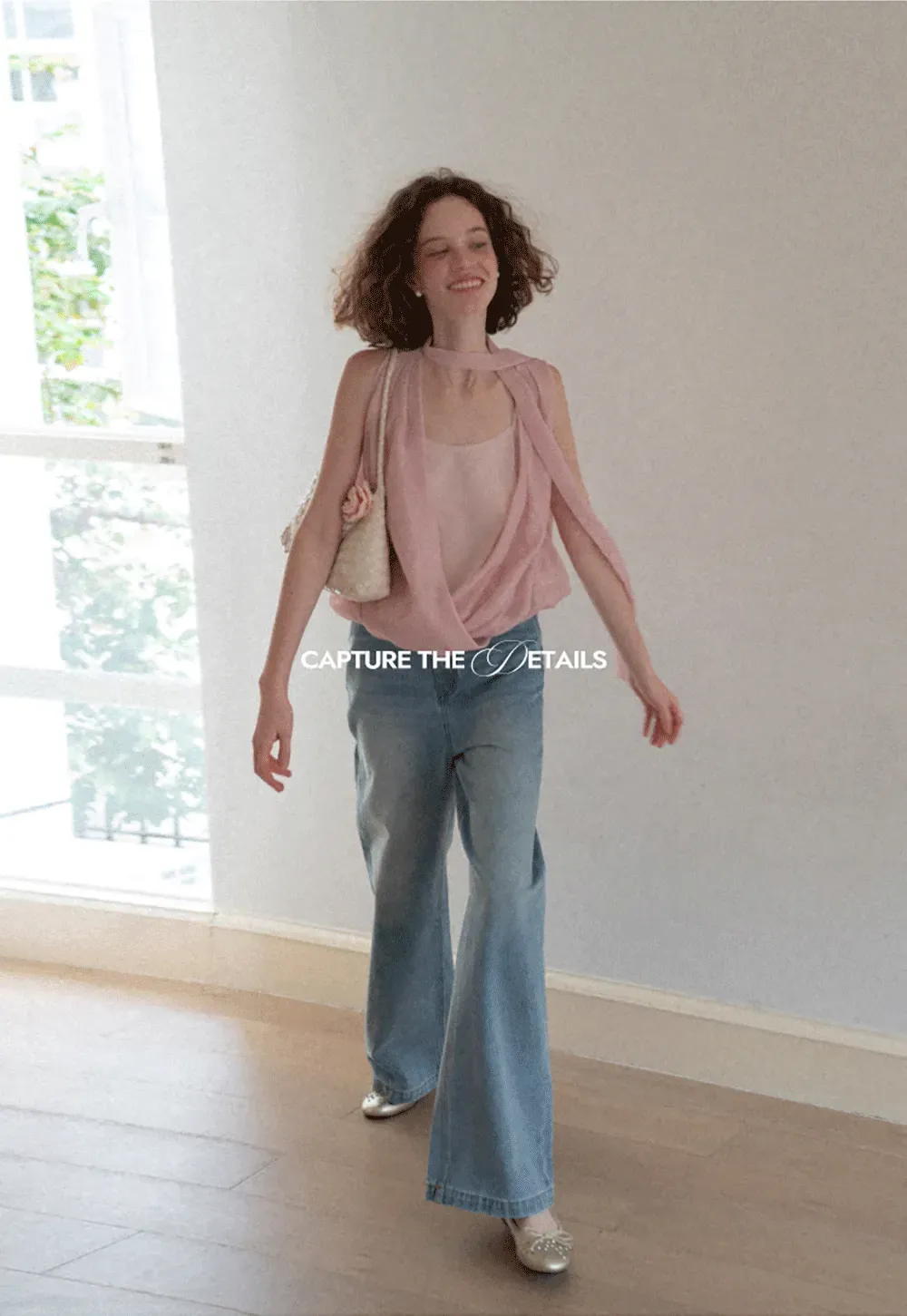 Wrap Neck Draped Sleeveless Top