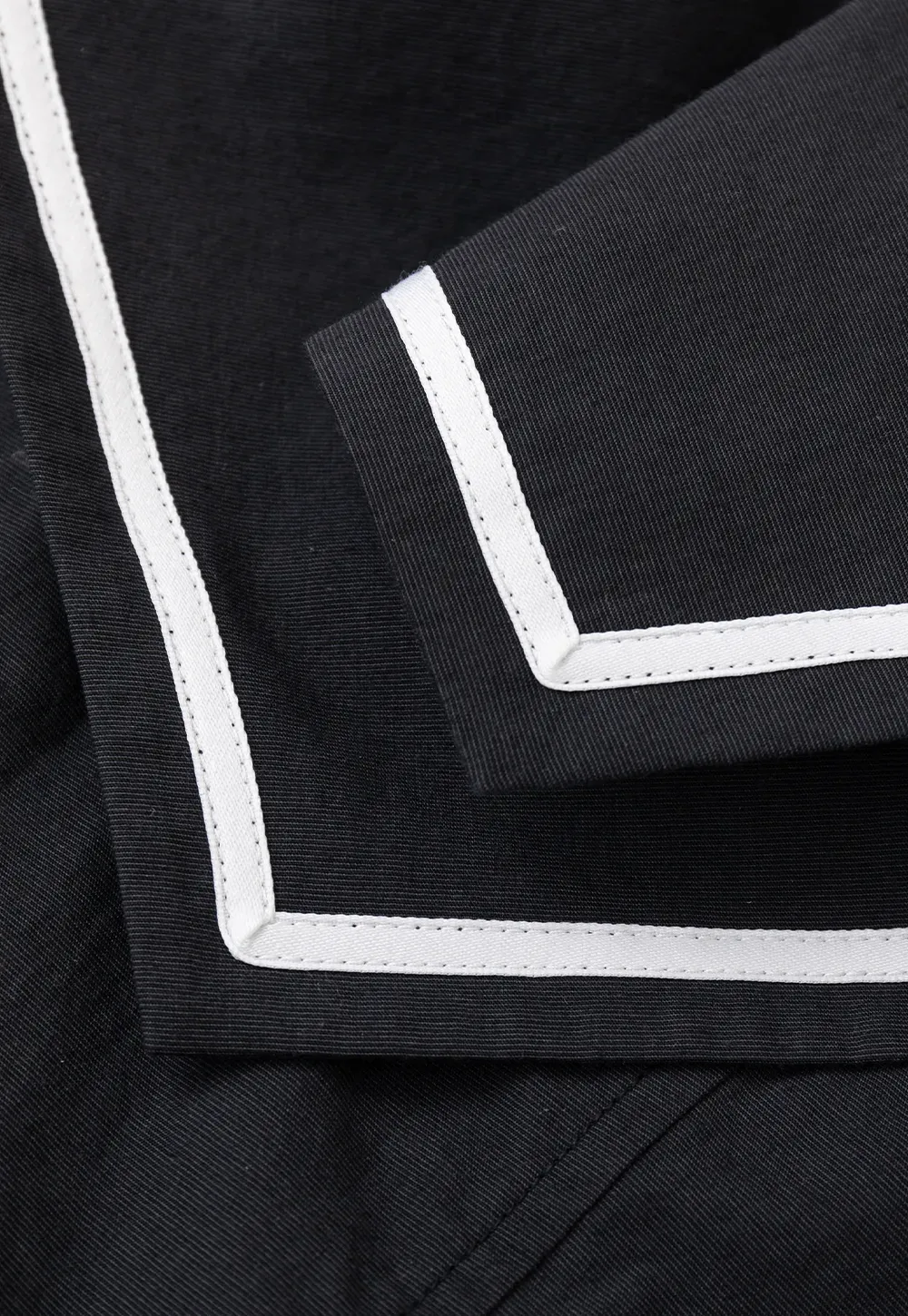 Sailor Collar Drawstring Front Sleeveless Top