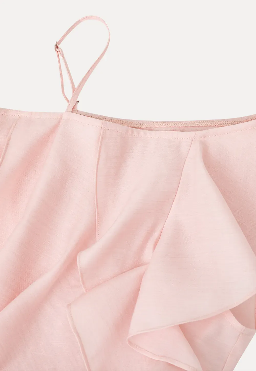 Asymmetrical Ruffled One Shoulder Tank Top