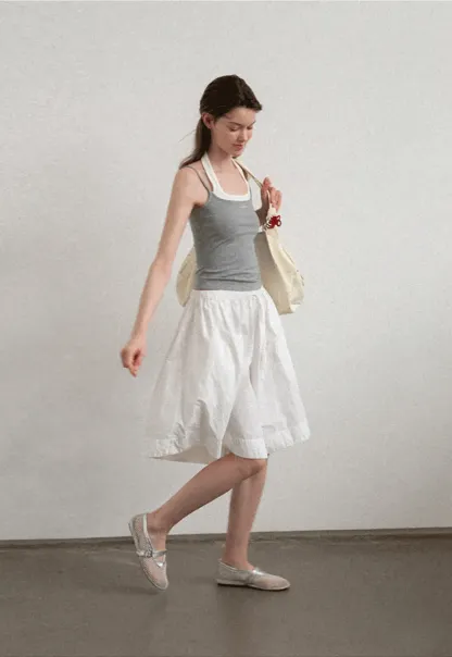 Contrast Trim Halter Neck Tank Top