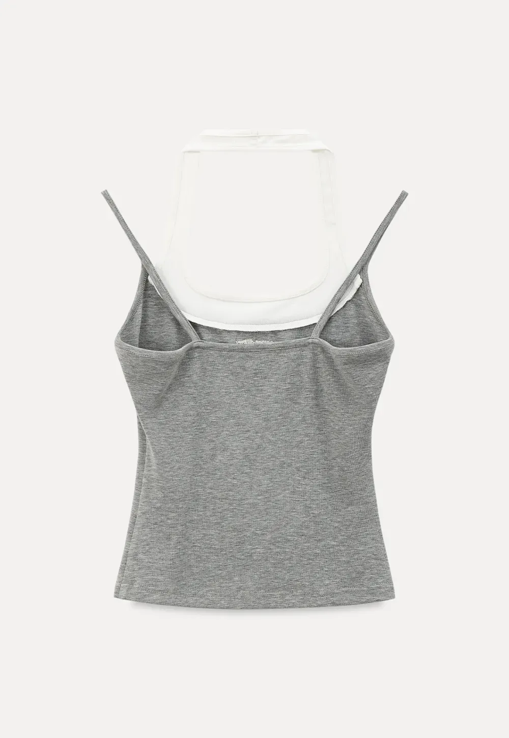 Contrast Trim Halter Neck Tank Top