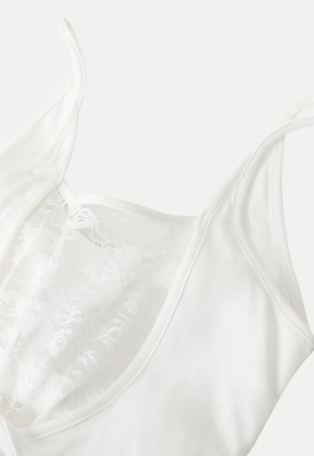 Lace Back Tank Top with Thin Straps