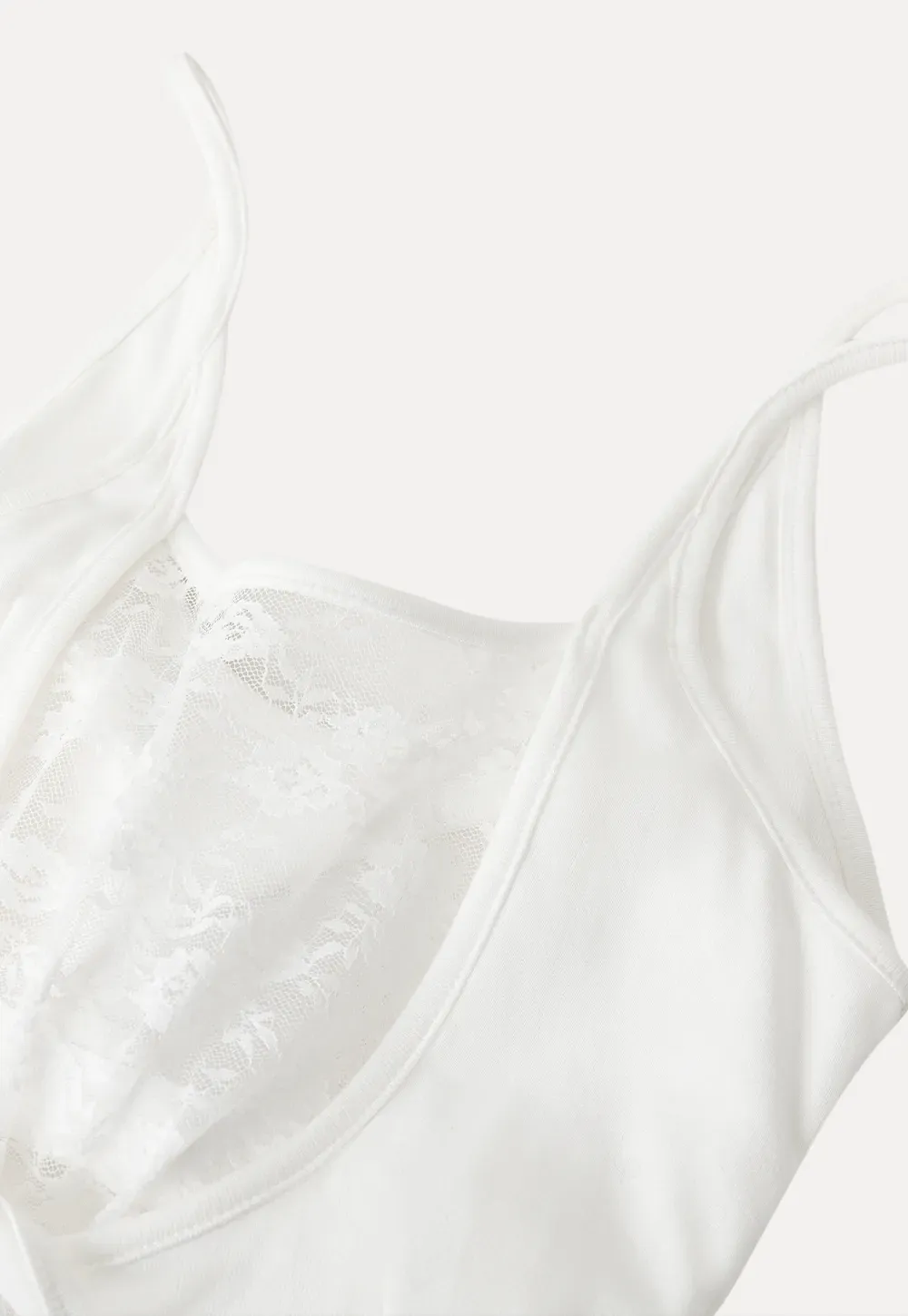 Lace Back Tank Top with Thin Straps