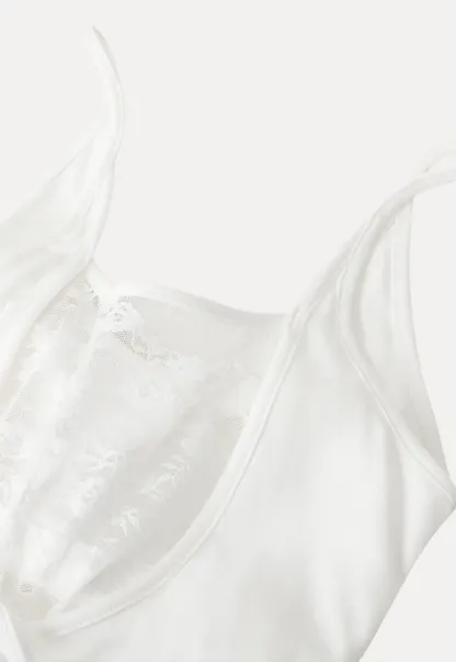 Lace Back Tank Top with Thin Straps