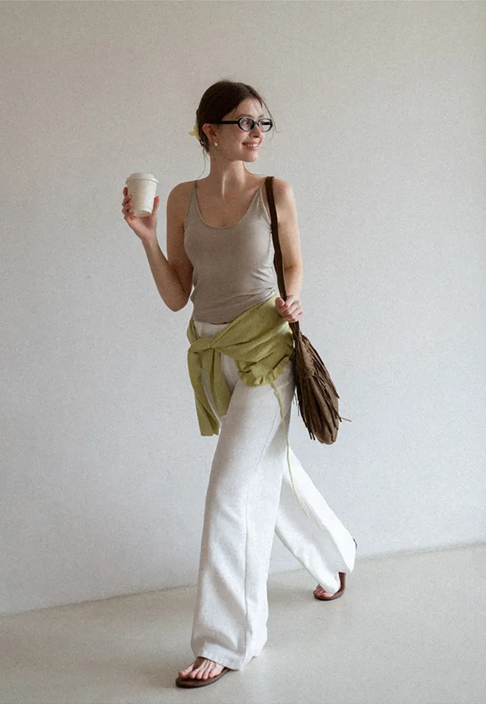 Lace Back Tank Top with Thin Straps