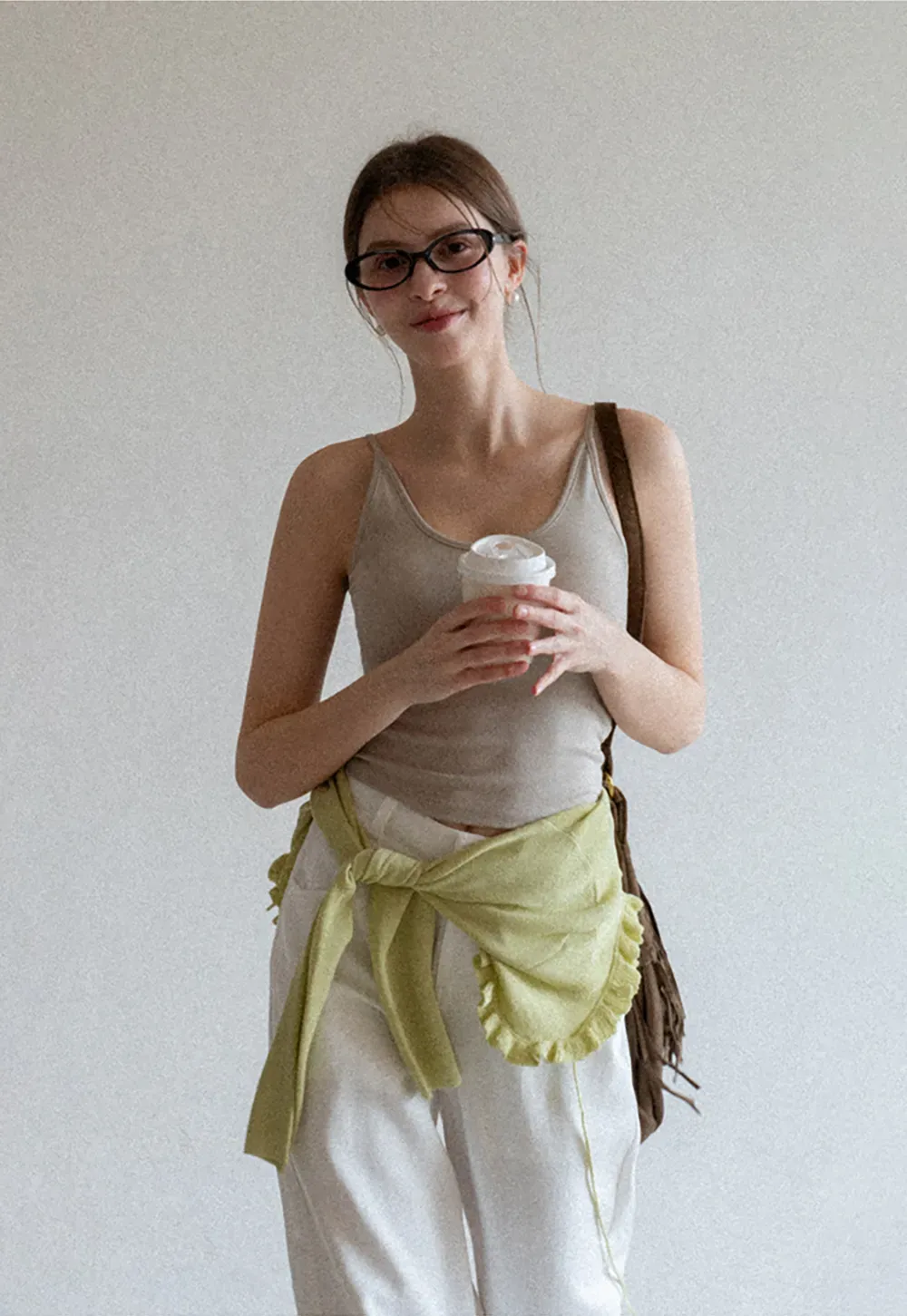 Lace Back Tank Top with Thin Straps