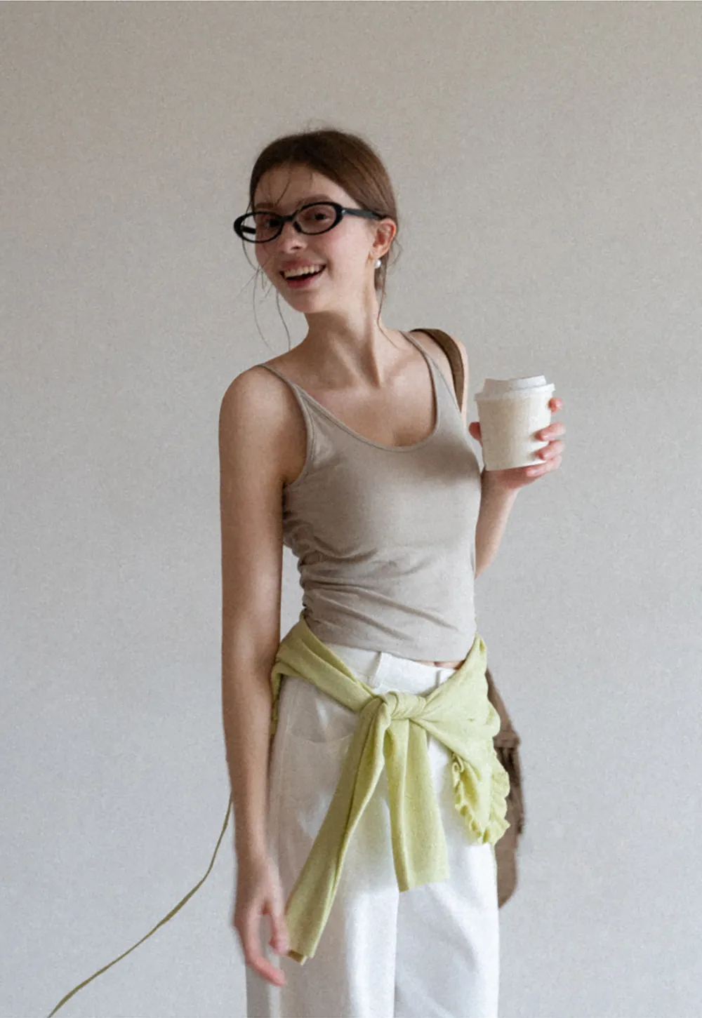 Lace Back Tank Top with Thin Straps