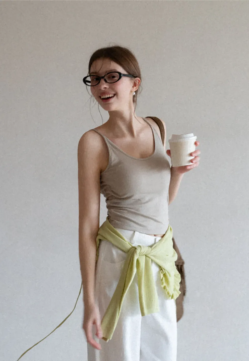 Lace Back Tank Top with Thin Straps