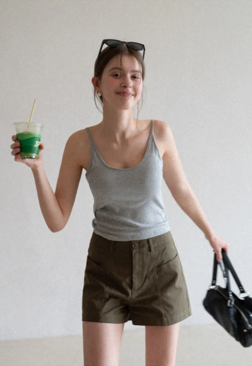 Lace Back Tank Top with Thin Straps