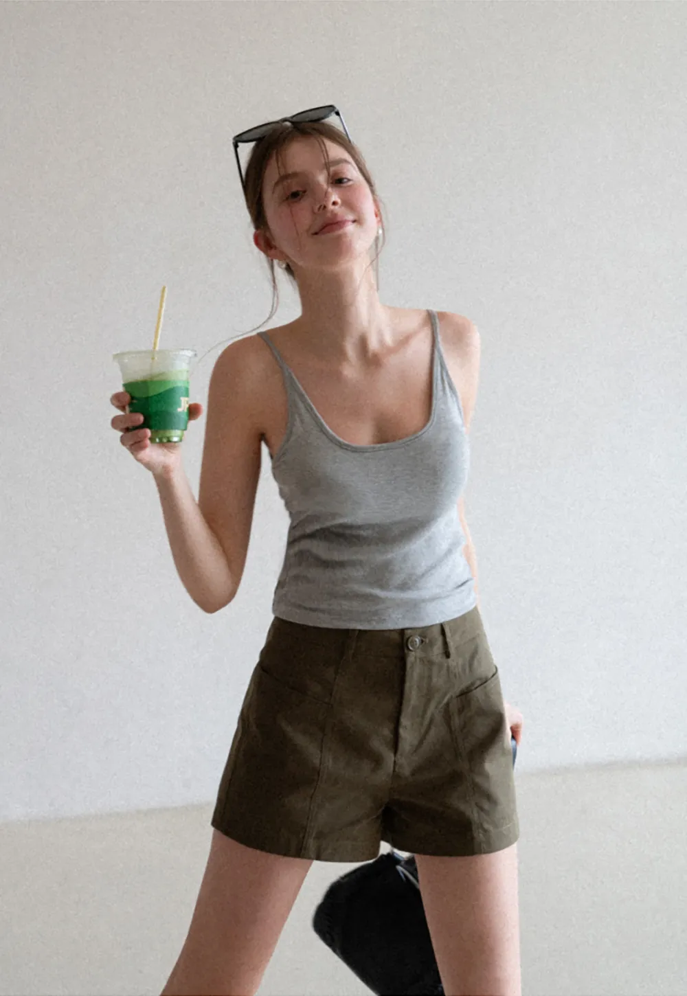 Lace Back Tank Top with Thin Straps