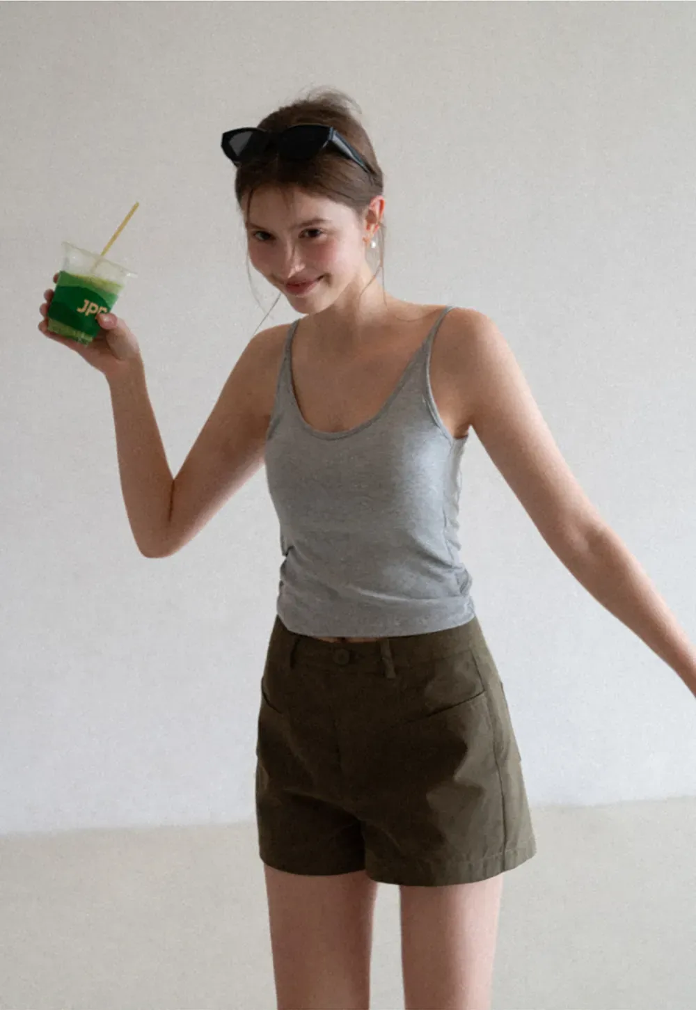 Lace Back Tank Top with Thin Straps