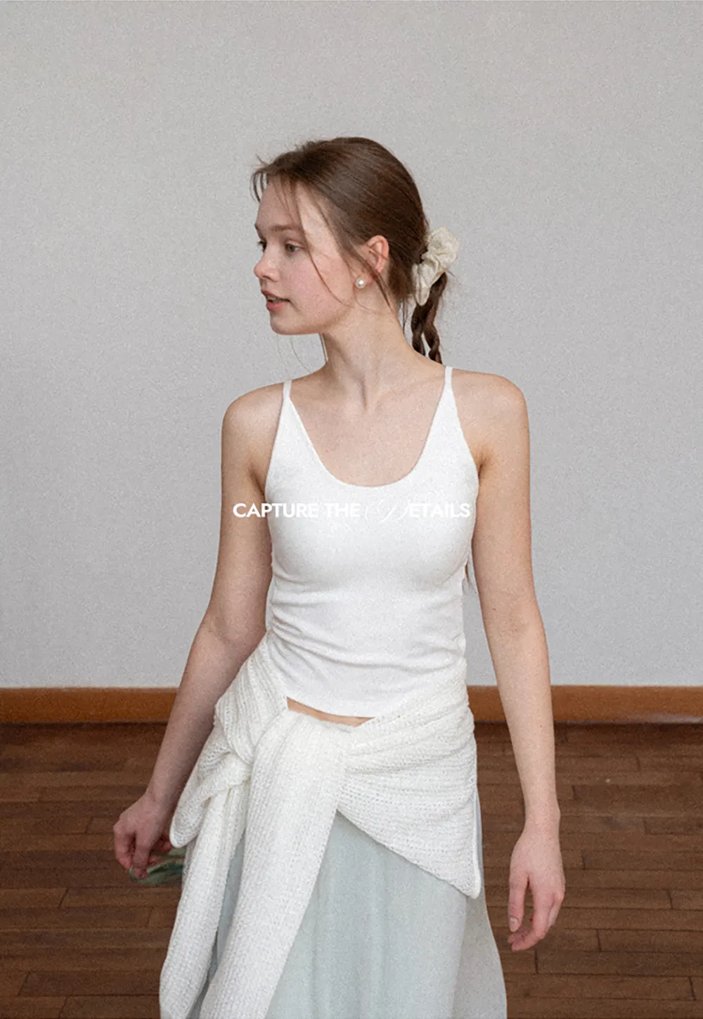 Lace Back Tank Top with Thin Straps