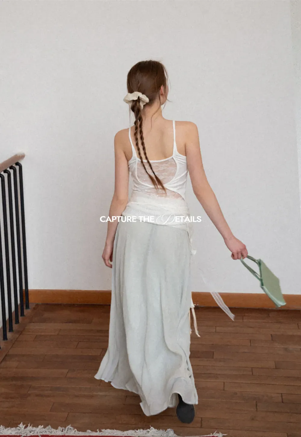 Lace Back Tank Top with Thin Straps