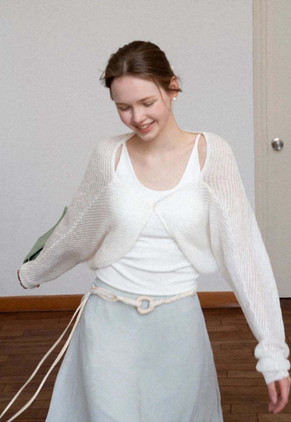 Lace Back Tank Top with Thin Straps