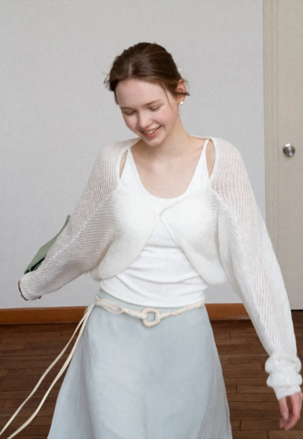 Lace Back Tank Top with Thin Straps