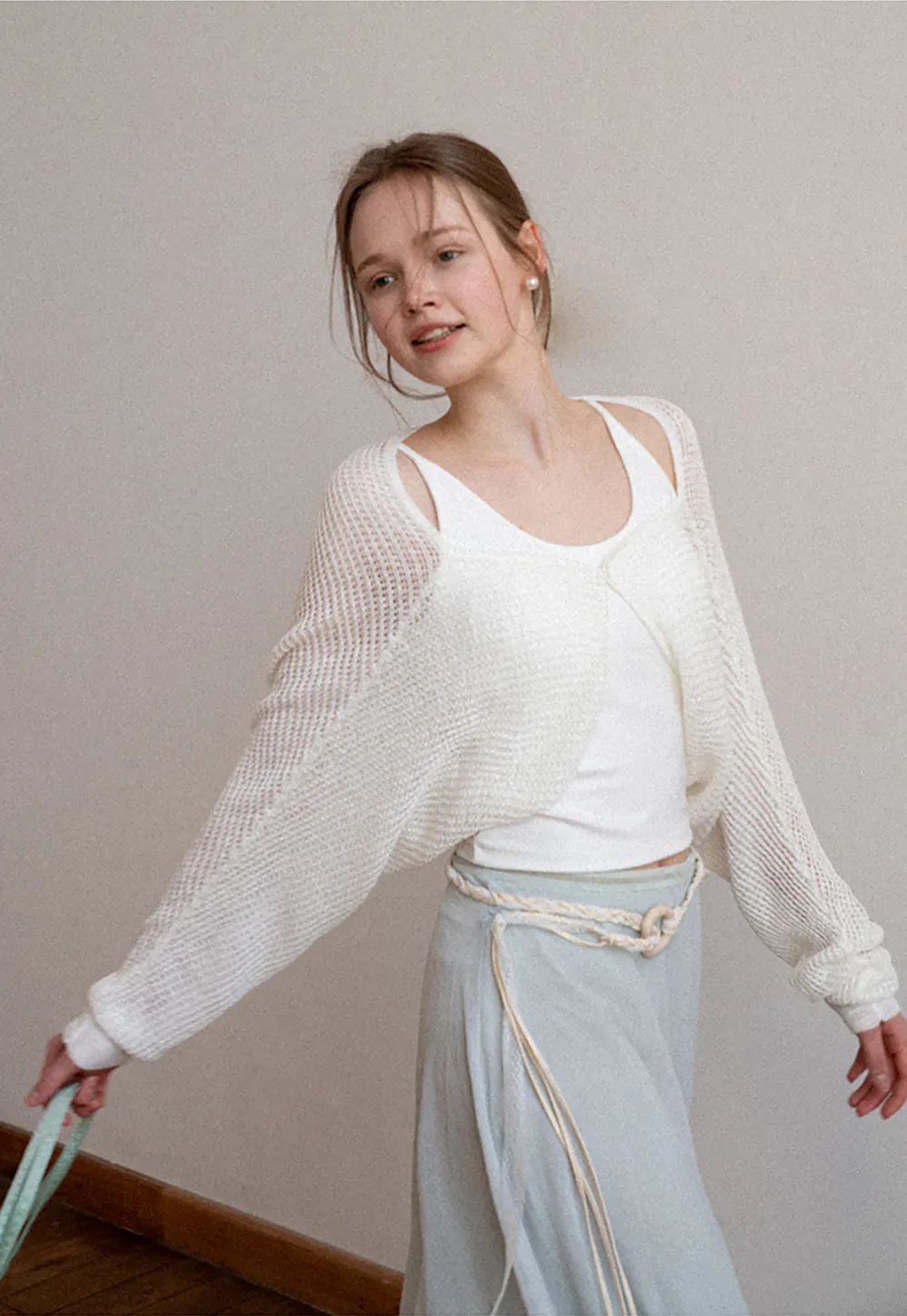 Lace Back Tank Top with Thin Straps