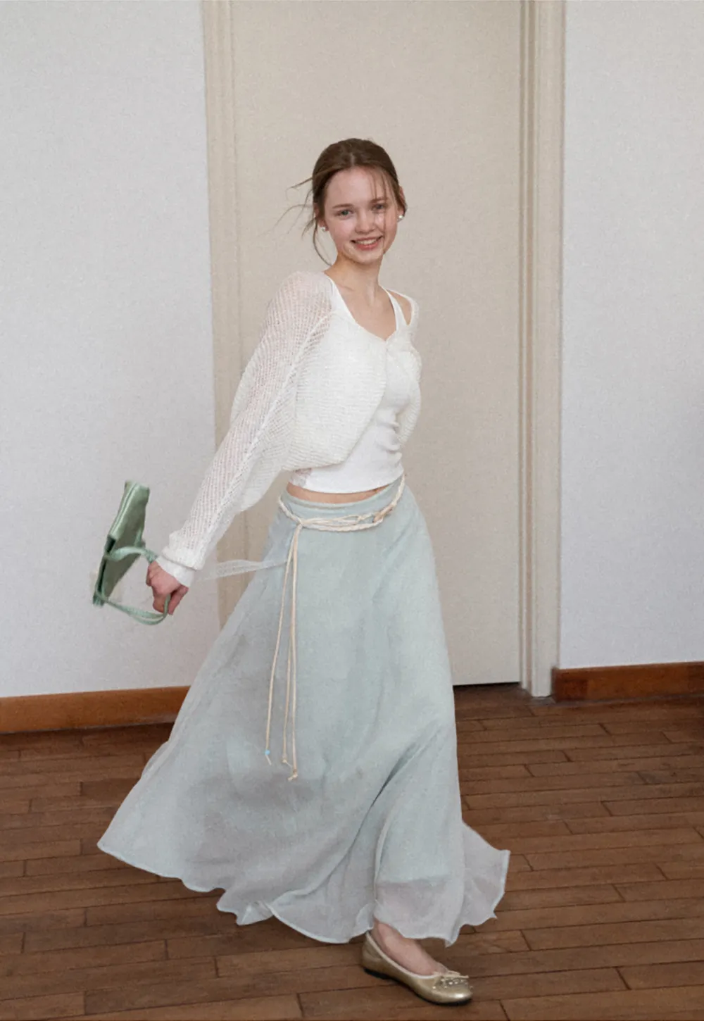 Lace Back Tank Top with Thin Straps