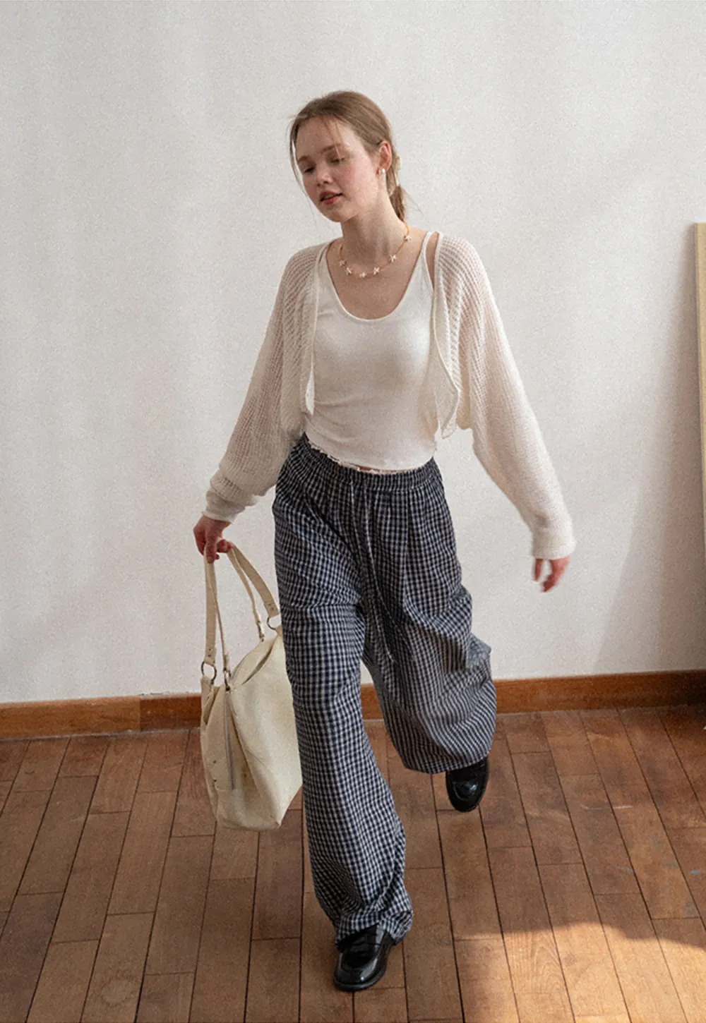 Lace Back Tank Top with Thin Straps