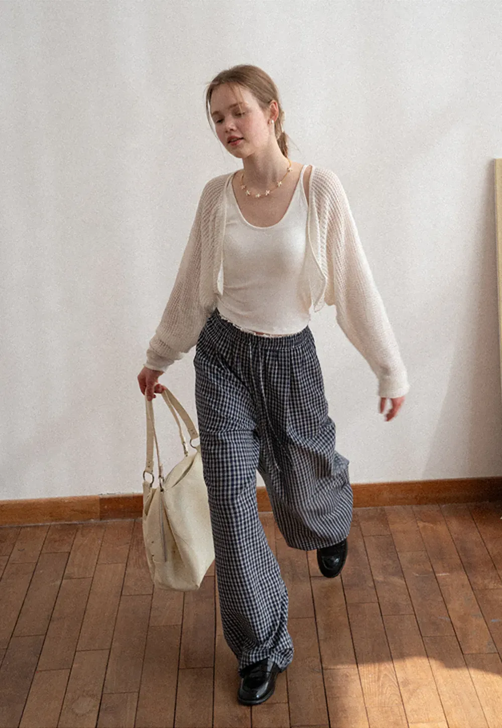 Lace Back Tank Top with Thin Straps