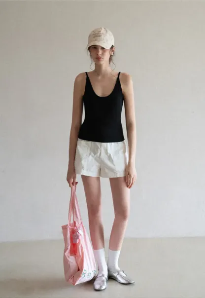 Lace Back Tank Top with Thin Straps