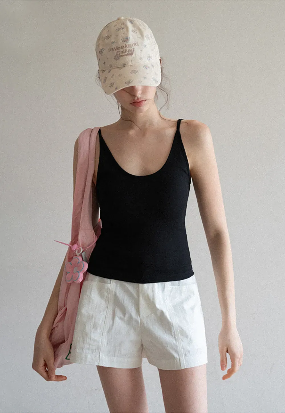 Lace Back Tank Top with Thin Straps